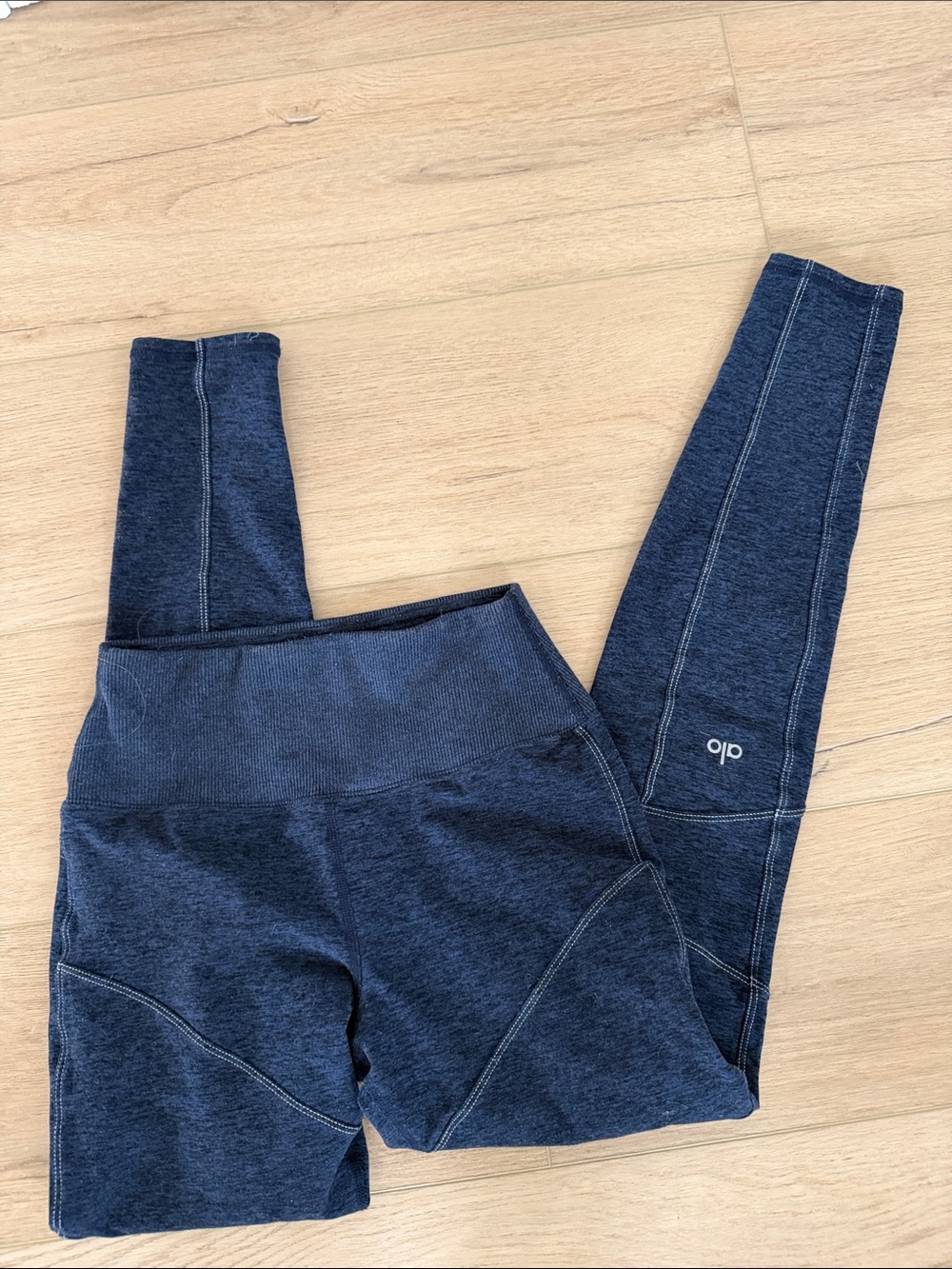 ALO Yoga Dark Heather Blue High-Rise Leggings